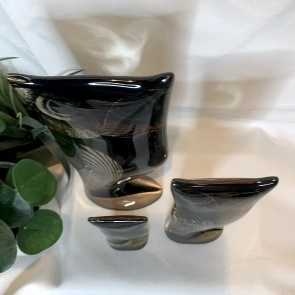 Set of 3 vintage HTF MCM Abraham PALATNIK LUCITE /acrylic molded owl sculptures - Picture 10 of 13